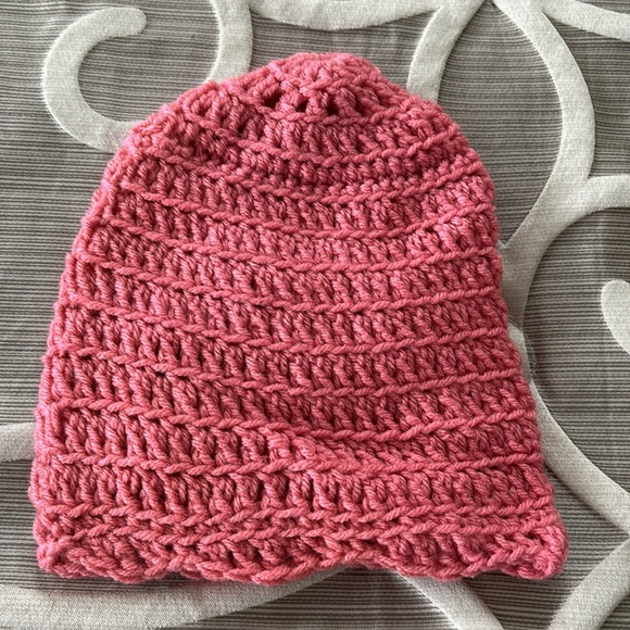 Handmade Beanie with Rosette Adult size - Picture 2 of 2